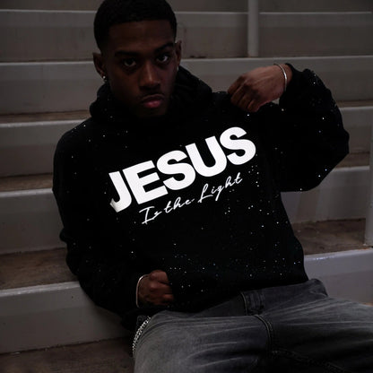 Aphea™ Jesus-In-The-Light Rhinestone Hoodie