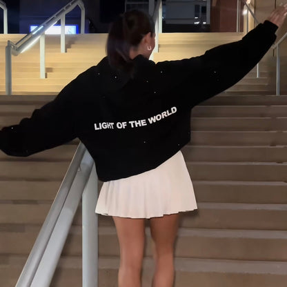 Aphea™ Jesus-In-The-Light Rhinestone Hoodie